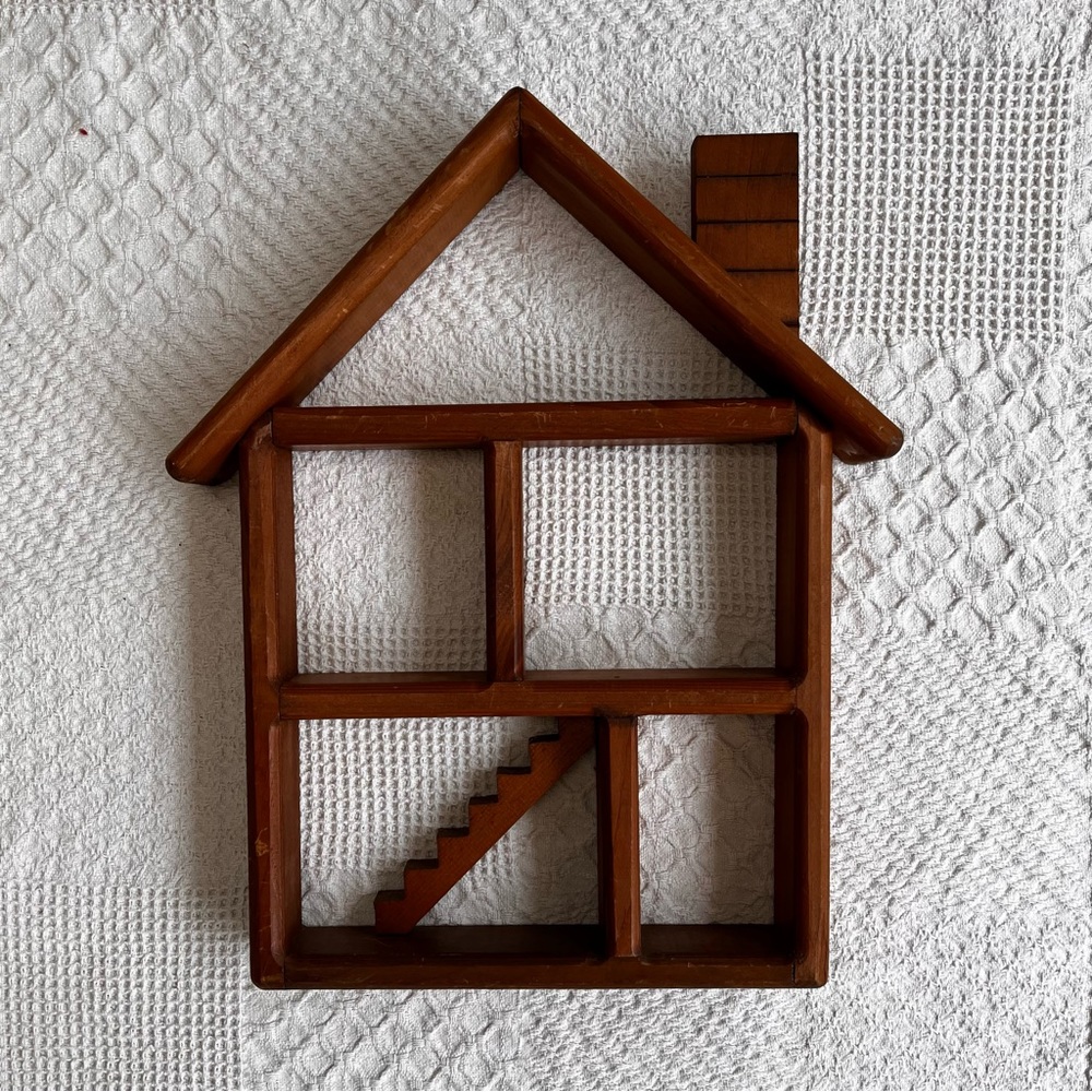 Vintage wood house shelf